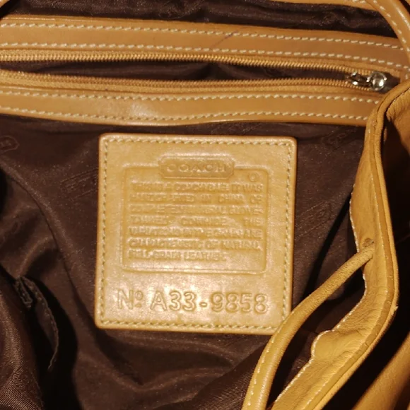 Coach Tan Leather Backpack - Picture 7 of 8